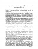 Reseña Capitulo I y II de Las Reglas del Método Sociológico