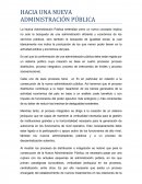 HACIA UNA NUEVA ADMINISTRACIÓN PÚBLICA