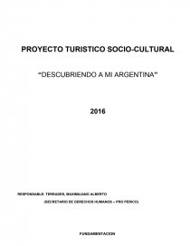 FUNDAMENTACION LEY NACIONAL DE TURISMO. Página 1