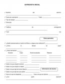 Entrevista inicial preescolar