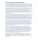 Uso de las tecnologías y la pérdida de valores