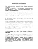 Ensayo: La lengua como sistema