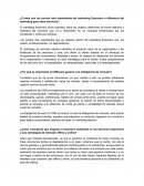 ¿Cuáles son los puntos más importantes del marketing financiero a diferencia del marketing para otros servicios?