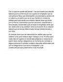 Con lo que me quede del parcial 1 fue que existe una relación laboral que la conforma por dos sujetos el empleado que es una persona física que desempeña una actividad a cambio de un salario y el patrón que es el que manda