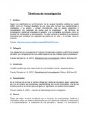 Términos de investigación.