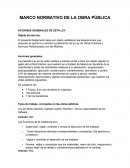 Marco Normativo de la Obra Pública