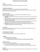 Investigación de mercado. Proyecto de comunicación