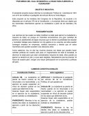 Proyecto de acto legislativo para reformar la Constitución