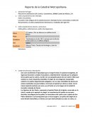 Reporte de la catedral metropolitana