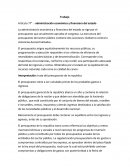 Articulo 77° .- administración económica y financiera del estado