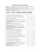 CUESTIONARIO DE CONSUMO DE ALCOHOL