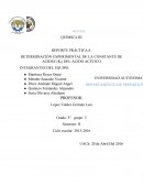 DETERMINACIÓN EXPERIMENTAL DE LA CONSTANTE DE ACIDEZ (Ka) DEL ÁCIDO ACÉTICO