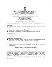 COLECISTECTOMÍA LAPAROSCÓPICA.. Página 1
