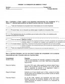 Prueba descubrimiento y conquista de Chile