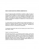 ENSAYO LIBRO ESCAPE DEL INFIERNO ADMINISTRATIVO