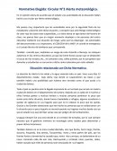 Normativa Elegida: Circular N°2 Alerta meteorológica.