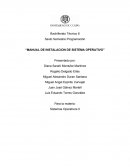 Manual De Instalación De Un Sistema Operativo