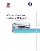 Informe educativo: “Lactancia Materna” Hospital El Pino