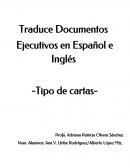 Tipo de Cartas. Traduce Documentos Ejecutivos en Español e Inglés