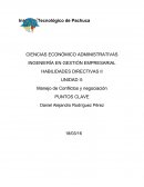 Unidad II habilidades directivas II Manejo de Conflictos y negociación