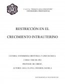 RESTRICCIÓN EN EL CRECIMIENTO INTRAUTERINO