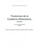 Trastorno de la conducta alimentaria. Obesidad