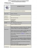 ESCUELA DE ADMINISTRACIÓN DE EMPRESAS INFORME DE TALLER: