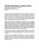 Energia fotovoltaica y celdas solares