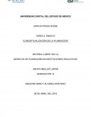 MODELOS DE PLANEACIÓN EN INSTITUCIONES EDUCATIVAS.