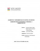 ELEMENTOS Y HERRAMIENTAS DE CONTROL DE GESTION.