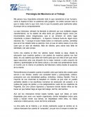 Psicología del Mexicano en el Trabajo.