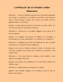 Constitución de los Estados unidos Mexicanos