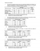 EJEMPLOS D ETRANSPORTE INVESTIGACION DE OPERACIONES.