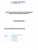 Gestion Personas. Caso: Banchile Inversiones S.A.
