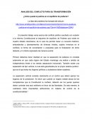 ANALISIS DEL CONFLICTO PARA SU TRANSFORMACIÓN