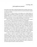 ¿Qué significa ser persona?