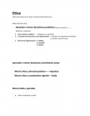 Etica Saber para actuar de un modo racional durante toda la vida