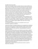 Palabras para no olvidar.