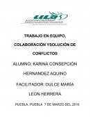 TRABAJO EN EQUIPO, COLABORACIÓN YSOLUCIÓN DE CONFLICTOS