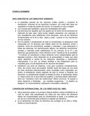 CONCLUCIONES: DECLARACIÓN DE LOS DERECHOS HUMANOS
