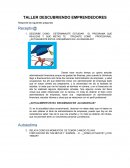 TALLER DESCUBRIENDO EMPRENDEDORES. ¿TE CONOCES A TI MISM@