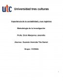 Importancia de la contabilidad y sus registros Metodología de la investigación