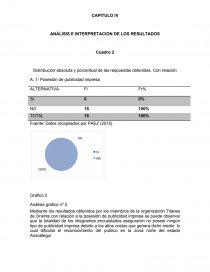 CAPITULO IV ANÁLISIS E INTERPRETACION DE LOS RESULTADOS. Página 1