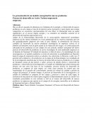 La presentación de un modelo conceptual de nuevos productos