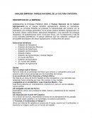 ANALISIS EMPRESA PARQUE NACIONAL DE LA CULTURA CAFETERA
