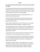 Reforma educacional "analisis"