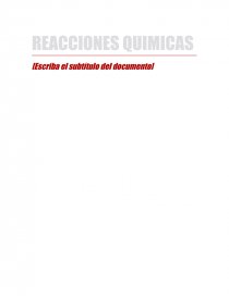REACCIONES QUIMICAS - LABORATORIO.. Página 1