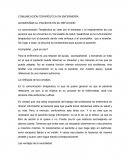 COMUNICACIÓN TERAPÉUTICA EN ENFERMERÍA