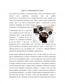 ¿Qué es el Pensamiento Crítico?