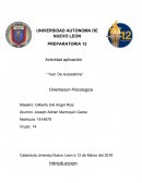 Actividad aplicación ‘’Test De Autoestima’’